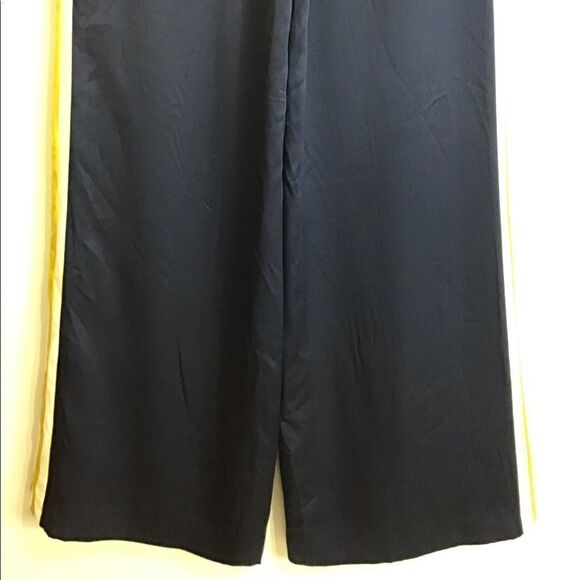 ALEXIS Blue Nicoli Wide Leg Silk Puddle Hem Trouser Pants New Size Large - Picture 7 of 13